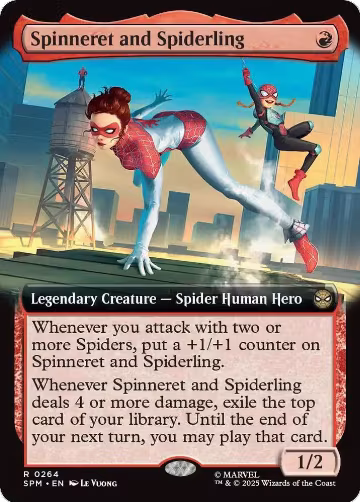 Spinneret and Spiderling (Extended Art) (264), Marvel's Spider-Man — Magic card price