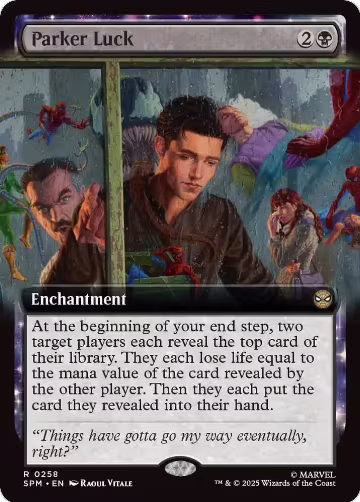 Parker Luck (Extended Art) (258), Marvel's Spider-Man — Magic card price