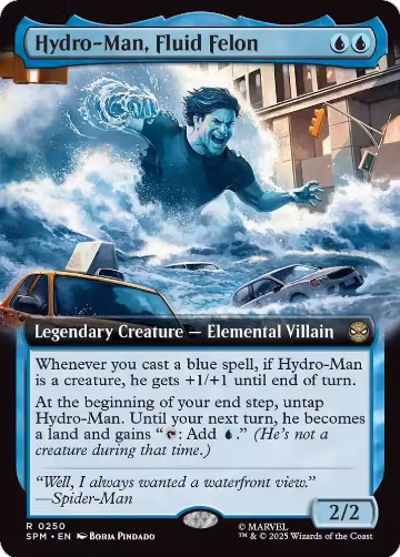 Hydro-Man, Fluid Felon (Extended Art) (250), Marvel's Spider-Man — Magic card price