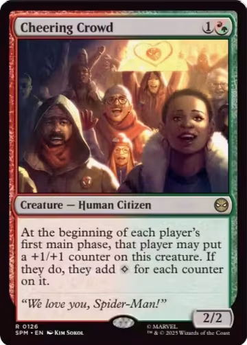 Cheering Crowd (126), Marvel's Spider-Man — Magic card price