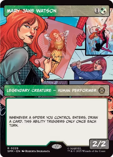 Mary Jane Watson (Borderless) (229), Marvel's Spider-Man — Magic card price