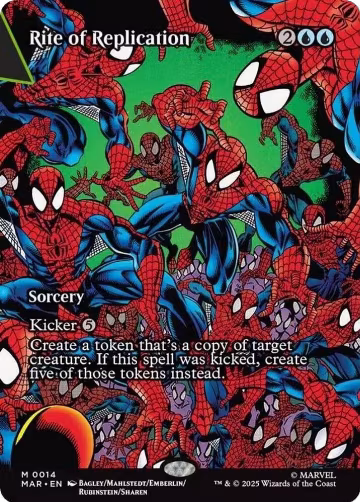 Rite of Replication (Borderless) (14), Marvel Universe Eternal-Legal — Magic card price