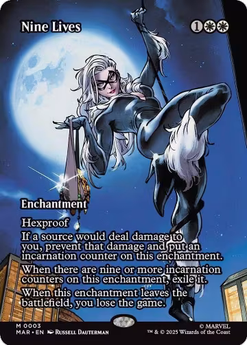 Nine Lives (Borderless) (3), Marvel Universe Eternal-Legal — Magic card price