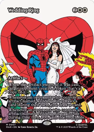 Wedding Ring (Borderless) (7), Marvel Universe Eternal-Legal — Magic card price
