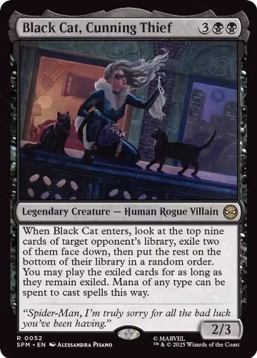 Black Cat, Cunning Thief (52), Marvel's Spider-Man — Magic card price