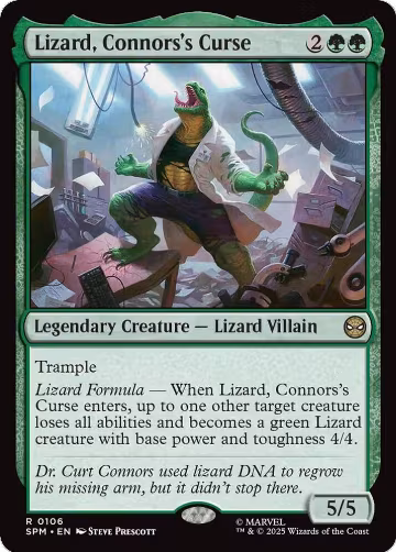 Lizard, Connors's Curse (106), Marvel's Spider-Man — Magic card price