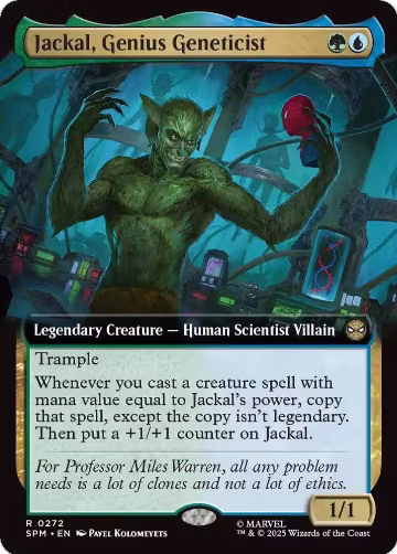 Jackal, Genius Geneticist (Extended Art) (272), Marvel's Spider-Man — Magic card price