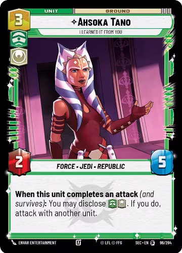 Ahsoka Tano - I Learned It from You (96/264), Secrets of Power — Star Wars card price