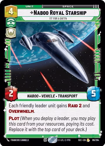 Naboo Royal Starship - Fit For A Queen (99/264), Secrets of Power — Star Wars card price