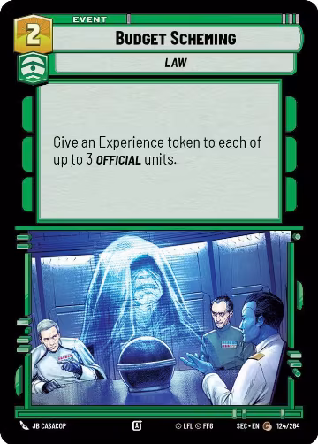Budget Scheming (124/264), Secrets of Power — Star Wars card price