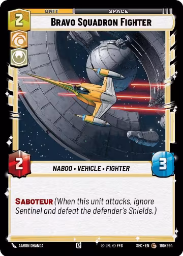 Bravo Squadron Fighter (199/264), Secrets of Power — Star Wars card price