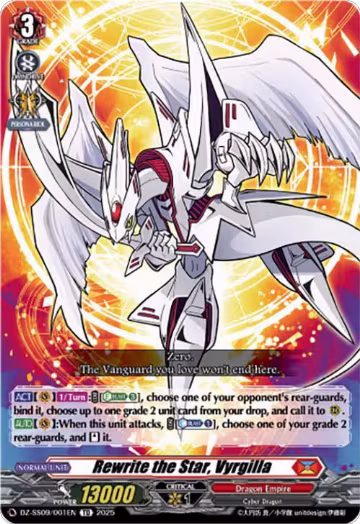 Rewrite the Star, Vyrgilla (DZ-SS09/001EN), DZ-SS09: Zero Tendo Start Deck — Vanguard card price