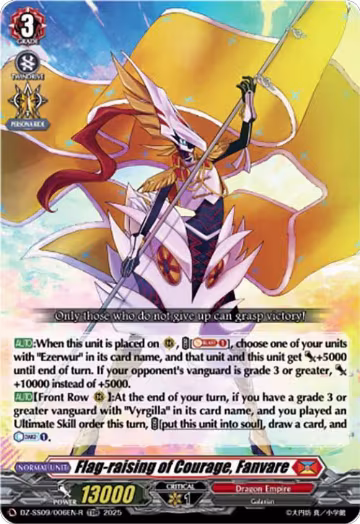 Flag-raising of Courage, Fanvare (TDR) (DZ-SS09/006EN-R), DZ-SS09: Zero Tendo Start Deck — Vanguard card price