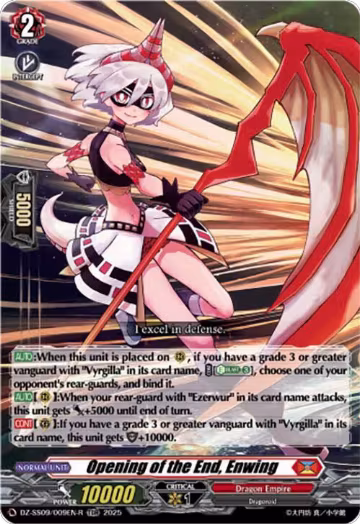 Opening of the End, Enwing (TDR) (DZ-SS09/009EN-R), DZ-SS09: Zero Tendo Start Deck — Vanguard card price