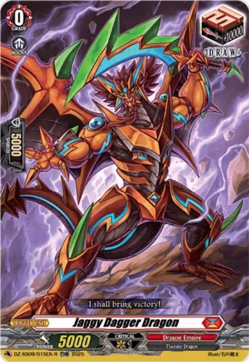 Jaggy Dagger Dragon (TDR) (DZ-SS09/015EN-R), DZ-SS09: Zero Tendo Start Deck — Vanguard card price