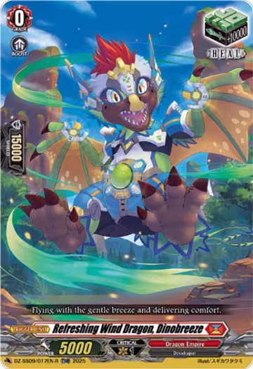 Refreshing Wind Dragon, Dinobreeze (TDR) (DZ-SS09/017EN-R), DZ-SS09: Zero Tendo Start Deck — Vanguard card price