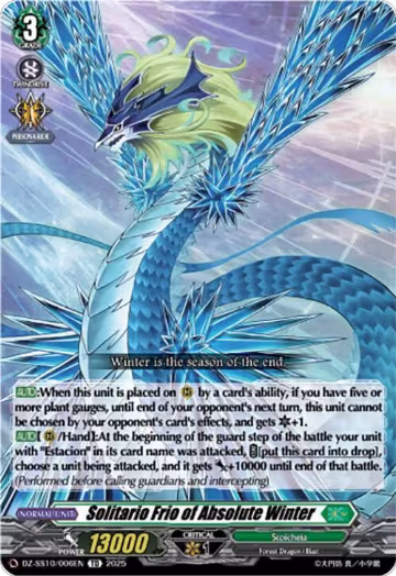 Solitario Frio of Absolute Winter (DZ-SS10/006EN), DZ-SS10: Shiki Otei Start Deck — Vanguard card price