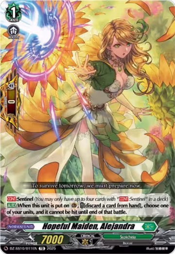 Hopeful Maiden, Alejandra (DZ-SS10/011EN), DZ-SS10: Shiki Otei Start Deck — Vanguard card price