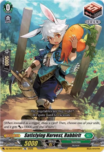 Satisfying Harvest, Rabbirit (DZ-SS10/015EN), DZ-SS10: Shiki Otei Start Deck — Vanguard card price