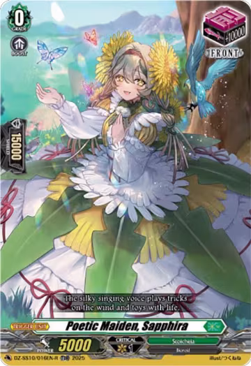 Poetic Maiden, Sapphira (TDR) (DZ-SS10/016EN-R), DZ-SS10: Shiki Otei Start Deck — Vanguard card price