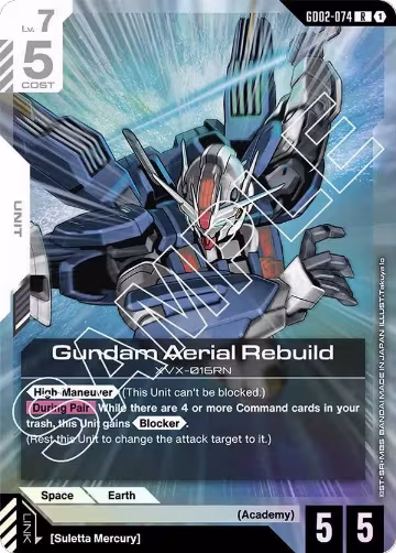 Gundam Aerial Rebuild (GD02-074), Dual Impact — Gundam card price