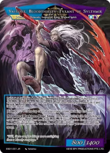 Immortal King of Sylthmir, Valgott // Valgott, Bloodthirsty Tyrant of Sylthmir (ESD1-001 JR) — card price