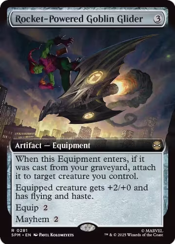 Rocket-Powered Goblin Glider (Extended Art) (281), Marvel's Spider-Man — Magic card price