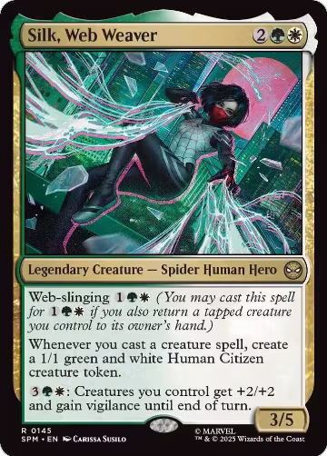 Silk, Web Weaver (145), Marvel's Spider-Man — Magic card price