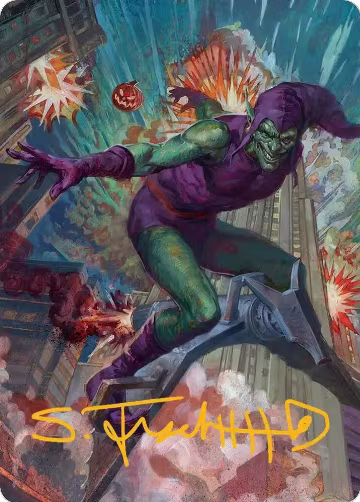 Green Goblin Art Card (26/54) (Gold-Stamped Signature) (26), Art Series: Marvel's Spider-Man — Magic card price