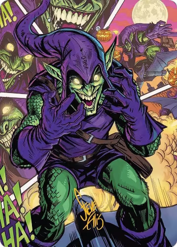Green Goblin Art Card (49/54) (Gold-Stamped Signature) (49), Art Series: Marvel's Spider-Man — Magic card price