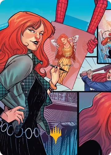Mary Jane Watson Art Card (Gold-Stamped Planeswalker Symbol) (50), Art Series: Marvel's Spider-Man — Magic card price
