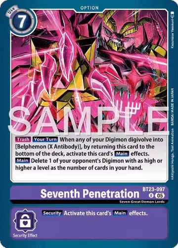Seventh Penetration (BT23-097 R), Hackers' Slumber — Digimon card price