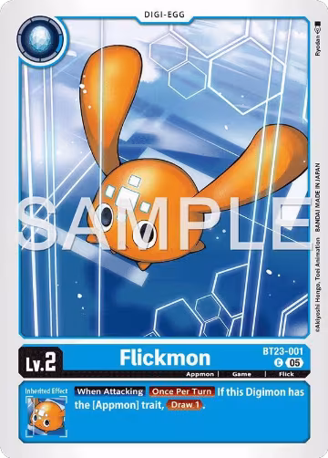 Flickmon (BT23-001 C), Hackers' Slumber — Digimon card price