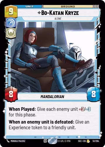 Bo-Katan Kryze - Alone (51/264), Secrets of Power — Star Wars card price