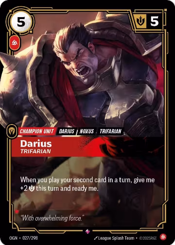 Darius, Trifarian (027/298), Origins — Riftbound card price
