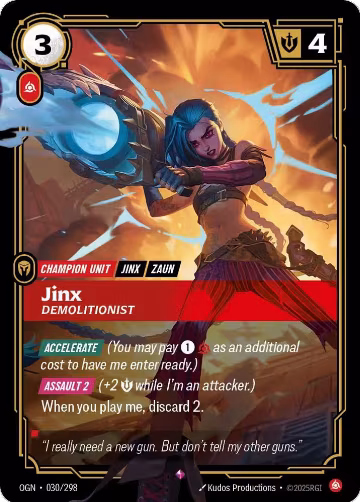 Jinx, Demolitionist (030/298), Origins — Riftbound card price