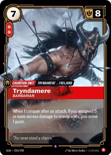 Tryndamere, Barbarian (034/298), Origins — Riftbound card price