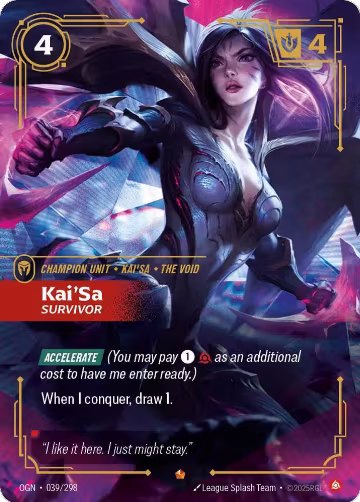 Kai'Sa, Survivor (039/298), Origins — Riftbound card price