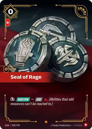 Seal of Rage (040/298), Origins — Riftbound card price