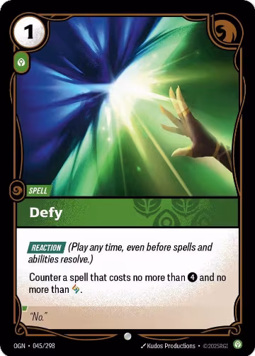 Defy (045/298), Origins — Riftbound card price