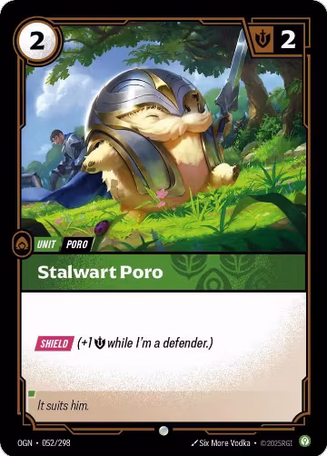 Stalwart Poro (052/298), Origins — Riftbound card price