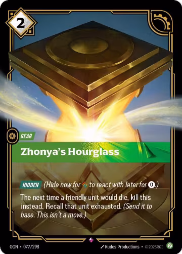 Zhonya's Hourglass (077/298), Origins — Riftbound card price