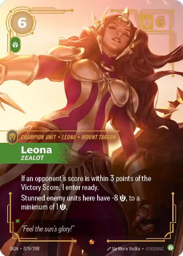 Leona, Zealot (079/298), Origins — Riftbound card price