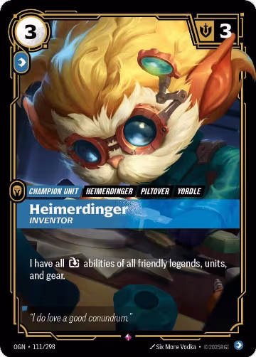 Heimerdinger, Inventor (111/298), Origins — Riftbound card price