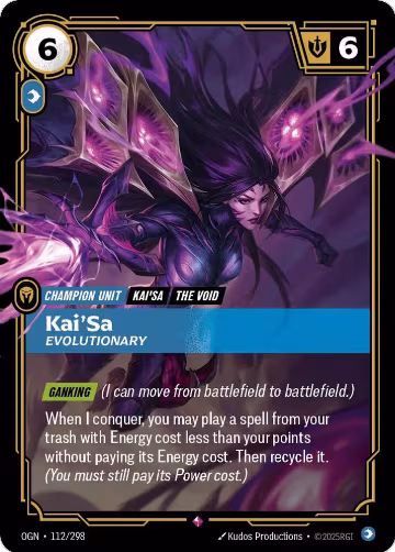 Kai'Sa, Evolutionary (112/298), Origins — Riftbound card price