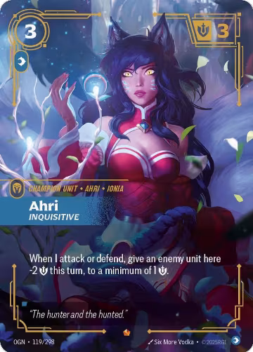 Ahri, Inquisitive (119/298), Origins — Riftbound card price