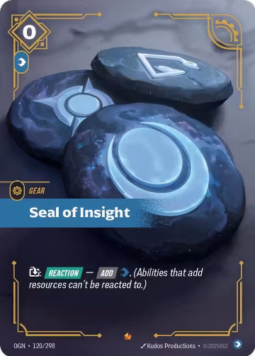 Seal of Insight (120/298), Origins — Riftbound card price