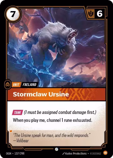 Stormclaw Ursine (137/298), Origins — Riftbound card price
