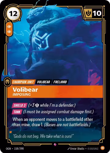 Volibear, Imposing (158/298), Origins — Riftbound card price