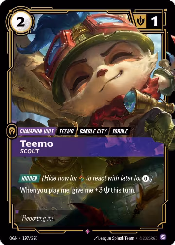 Teemo, Scout (197/298), Origins — Riftbound card price